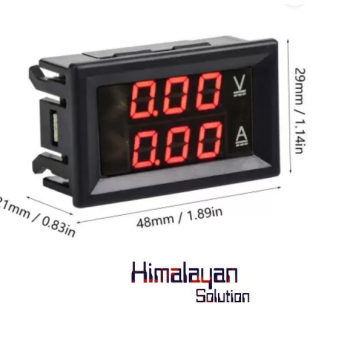 Dual display voltage and current meter